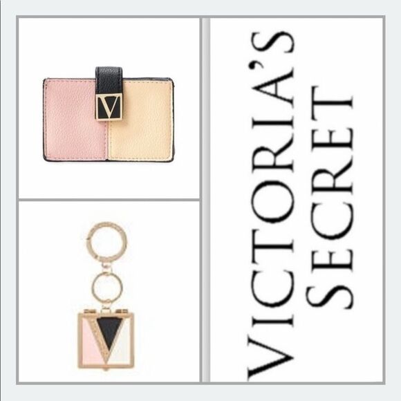 Victoria's Secret Colorblock Mirror Keychain & Expandable Card Case - Picture 1 of 3